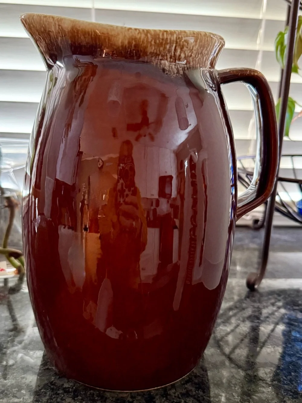 Vintage Hull Pottery Brown Drip Glaze Pitcher - Oven Proof USA Mid-Century
